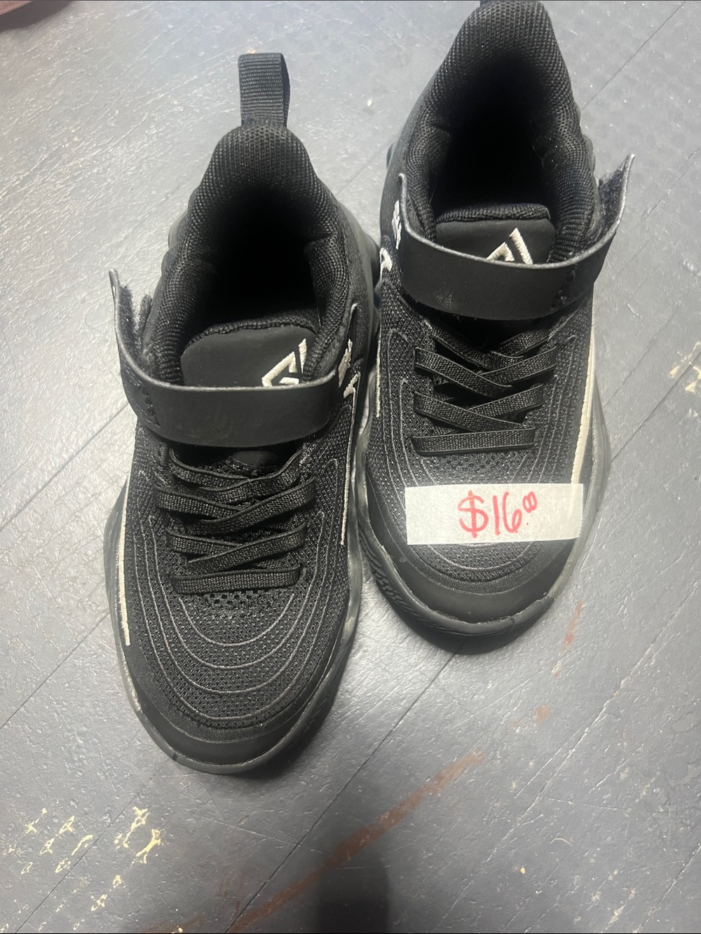 Reebok Kids Black Sneakers with White Accents